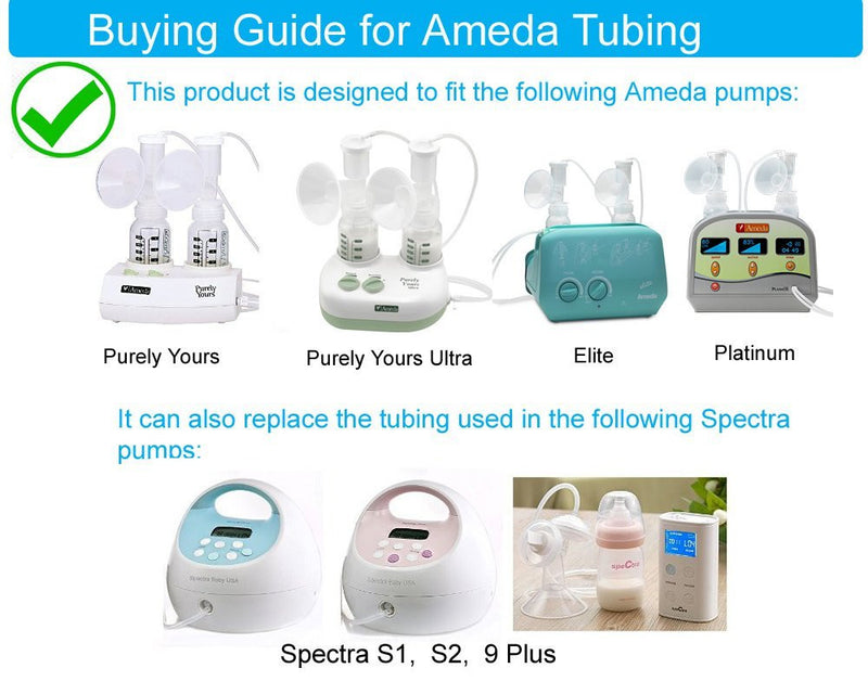 Breast Pump Parts | Maymom Tubing for Ameda Purely Yours, Spectra S1, S2 and S9 breast pump | Mamagoose | Part/Accessory For Ameda