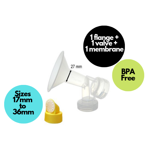 Breast Pump Parts | Maymom Breast shield Flange for Medela breast pump with valve and membrane | Mamagoose | Part/Accessory for Medela
