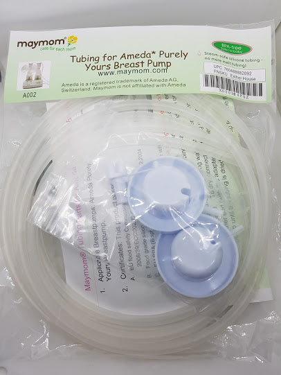 Breast Pump Parts | Maymom Tube Tubing with Adapter Cap and T-connector for Ameda Purely Yours Breast Pump | Mamagoose | Part/Accessory For Ameda