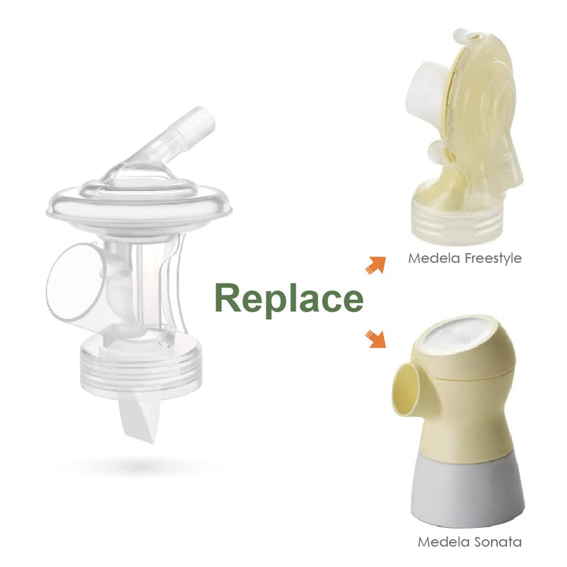 Breast Pump Parts | Maymom Connector and Valve Maymom Connector Valve Compatible with Medela Pump in Style MaxFlow, Freestyle Flex, Swing Maxi, Sonata, Freestyle Breastpumps | Mamagoose | Part/Accessory for Medela