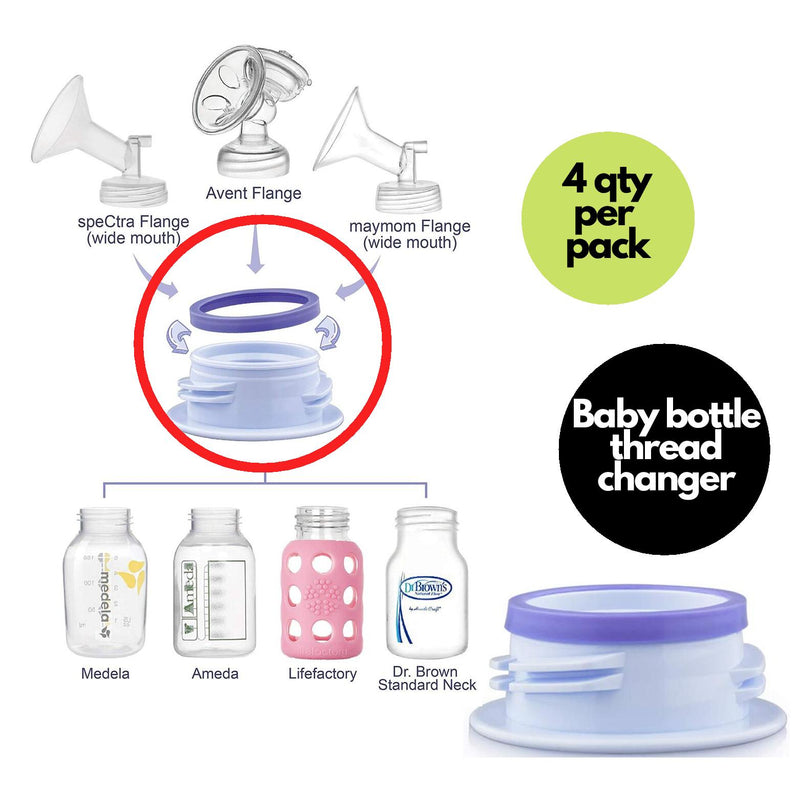 Breast Pump Parts | Maymom Bottle Adapter for Wide Neck Flange to use Standard Bottle | Mamagoose | Part/Accessory for Spectra