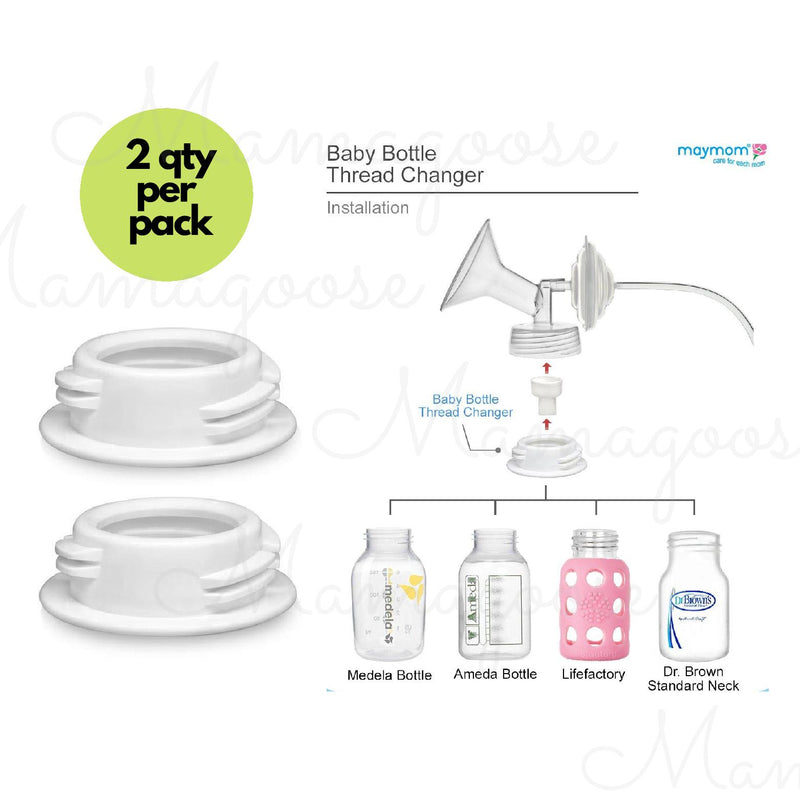 Breast Pump Parts | Maymom Bottle Adaptor/ Converter/ Adapter for Spectra Avent Pump Bottle (V2) | Mamagoose | Part/Accessory for Spectra