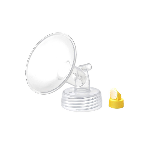 Breast Pump Parts | Maymom Flange for Spectra/Medela with valve & membrane for Wide Mouth Bottle | Mamagoose | Part/Accessory for Spectra